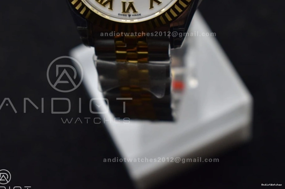 Ladies White YG Bracelet President 31 550 Dial 278271 Steel DateJust Markers Roman Lightweight GSF 316L on 1008